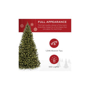 Best Choice Products SKY2888 7.5ft Pre-Lit Spruce Artificial Christmas Tree w/ Easy Assembly, Metal Hinges & Foldable Base