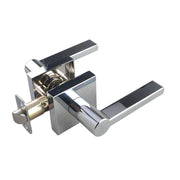 Flat Bar Lever Passage Lockset - Polished Chrome