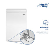 Arctic King 3.5 Cu Ft Convertible Chest Freezer and Refrigerator, Manual Defrost, Mechanical Thermostat, Removable Basket, White, AERC04M3CWW