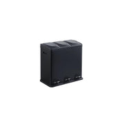 ONTARIO 900603B Step N Sort 16 Gal. Black 3-Compartment Trash and Recycling Bin