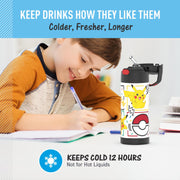 THERMOS 410mL Stainless Steel Licensed FUNtainer Bottle, Pokemon, 14 oz