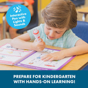 Educational Insights Hot Dots Let's Learn Kindergarten Reading Set with Interactive Pen, 50-Page Workbook, Ages 5+, 2446