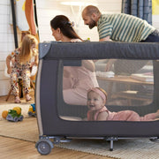 Dorel China America PY446HDO Play Yard with Full Size Rocking Bassinet Castle Point