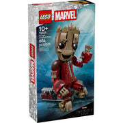 LEGO Marvel Ravager Jumpsuit Groot Posable Figure, 604 Pieces, Ages 10+, 6588673