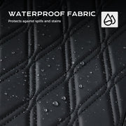 Coverado WM-57003 Car Seat Covers, Faux Leather with Carbon Fiber Accents, Diamond-Pattern Stitching, Universal Fit for 5 Seats, Black