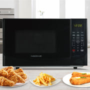 Farberware 0.9 Cu. Ft. Countertop Microwave Oven, 900W, 10 Power Levels, 8 Auto-Cook Presets, Express Cook, White, FMWEI09WHA