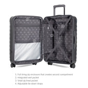 iFLY 9-H486FT-02 Hardside Fibertech 3.0 2-Piece Luggage Set, ABS/PC Lightweight Hardshell, Gadget Gray
