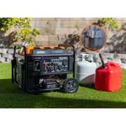 Genmax Power 10,000 / 7,800-Watt Tri-Fuel Ultra Quiet Home Backup Inverter Generator