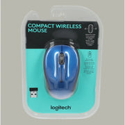 Logitech 910-005754 Compact Wireless Mouse, 2.4 GHz with USB Unifying Receiver, Optical Tracking, Blue