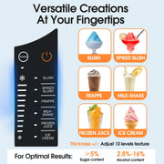 VECYS 6-in-1 Slushie Machine with Medical-Grade High-Impact Jar, 10-Level Texture Control, 50.7 fl oz Capacity, Gray, SL15