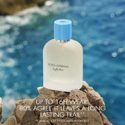 Dolce & Gabbana Light Blue Pour Homme Eau De Toilette Spray, Fresh Mediterranean Scent with Sicilian Lemon and Patchouli, 6.7 oz
