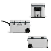 Igloo 35090 72 QT Overland Ice Chest Cooler with Wheels, White