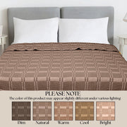 Mainstays Cloud Matelasse Quilt, King Size, Warm Brown, All-Season Lightweight Cotton-Polyester Blend