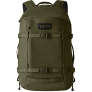 Yeti Crossroads 27L Backpack, Water-Resistant TuffSkin Nylon, Olive, Large Main Compartment, Rambler Bottle Pockets, 81486188