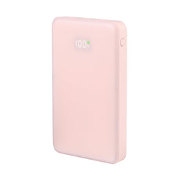 Onn WIAPNK36009632 Portable Battery, 10,000 mAh Capacity, 20W Fast Charging Output, LED Digital Readout, Pink