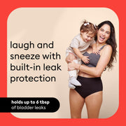 Thinx For All Leaks Hi-Waist Reusable Bladder Leak Underwear, Light Absorbency, Black, Size 1X