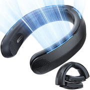 TORRAS COOLiTE Portable Foldable Neck Fan, 4 High-Speed Motors, 6 Airflow Outlets, 4000mAh Battery, Space Black