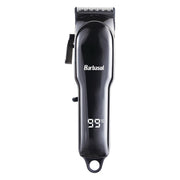 Barbasol Rechargeable Cordless Hair Clippers with Ceramic Blades, 6 Guard Combs, Adjustable Taper Lever, LCD Display, Black, CBH1-4007-SIG