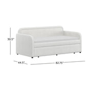 Better Homes & Gardens 2951DBT Juliet Twin Boucle Daybed with Trundle, Ivory