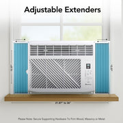 Comfort Zone 5,000 BTU Window Air Conditioner, Remote Control, Digital Display, 4 Modes, 4 Fan Speeds, 24-Hour Timer, Sleep Mode, Eco Mode, White