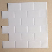 Art3d Peel and Stick Backsplash Tile, White Subway Pattern, 12 x 12 in, 10 Pieces, A17050P10