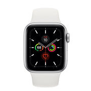 Apple Watch Gen 5 Series 5 Cell 40mm Silver Aluminum - White Sport Band MWX12X/A