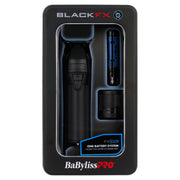 BaBylissPRO FXONE BLACKFX Cordless Hair Trimmer, Brushless Motor, Titanium T-Blade, Interchangeable Battery, All-Metal Housing, Black, FX799MB