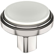 Signature Hardware Anberlin Mushroom Cabinet Knob, Polished Nickel, Zinc, 1-3/8 Inch, 954038