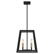 Quoizel Tilly 4-Light Pendant Light Fixture, Matte Black, Farmhouse Style, Dimmable, 14 in W x 15.75 in H, TIL2814MBK