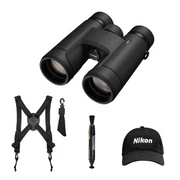 Nikon Prostaff P7 10x42 Binoculars with Hat and Accessory Bundle