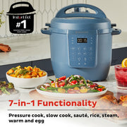 Instant Pot 112-2412-01 RIO Chef Series 6 Qt Pressure Cooker and Multi-Cooker - Day Dream Blue