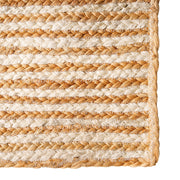 VCNY Home BD6-ARU-2745-WM Beautiful Natural Braided Jute Indoor Scatter Rug, Off-White, 27 x 45 in