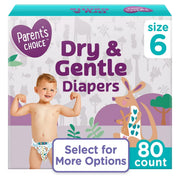 Parent's Choice Dry & Gentle Diapers Size 6, 80 Count