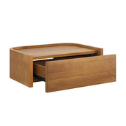 Nathan James Tyla Wall Mounted Nightstand, Floating 1-Drawer Bedside Table, Light Brown Wood Tone, 19.1 in, 90320