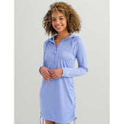 HUK Womens Pursuit Coverup Dress, Performance Fishing Dress with UPF 50+ Sun Protection, Lightweight Quick-Drying Fabric, Adjustable Hem, Hood, Lightning Sky, Small, H6120119