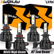 XWQHJW Kia Sorento 2020 LED Headlight Bulbs Combo 9005 High Beam H7 Low Beam 6000K White Set of 4