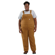 Carhartt Rugged Flex Loose-Fit Canvas Bib Overalls for Ladies - Carhartt Brown - 2X - Regular