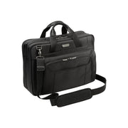 Targus Corporate Traveler Laptop Briefcase, 14 Inch, Black Ballistic Nylon, Checkpoint Friendly, Lockable Zipper Pulls, CUCT02UA14S