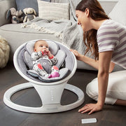 Munchkin 21340W Bluetooth Enabled Lightweight Baby Swing with Natural Sway in 5 Speeds and Remote Control Gray