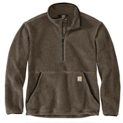 Carhartt Men's Loose Fit Quarter-Zip Fleece Pullover, Durable Polyester, Tarmac, X-Large Tall, 106443