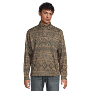 Ariat Caldwell Quarter-Button Sweater - Light Brown Southwest - M