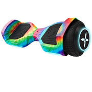 Hover-1 DSA-REBL-RBTD Rebel Kids Hoverboard with LED Headlight, 6 m Max Speed - Rainbow Tie Die