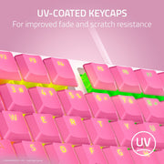 Razer Ornata V3 TKL Wired Mechanical Gaming Keyboard, Low-Profile Keys, Mecha-Membrane Switches, RGB Backlighting, Magnetic Wrist Rest, Hello Kitty Edition