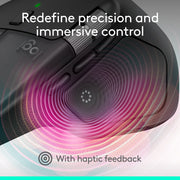 Logitech MX Master 4 for Mac Wireless Laser Ergonomic Mouse with Advanced Haptic Feedback, Ultra-Fast MagSpeed Scrolling, USB-C Charging, Space Black