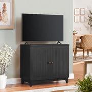 My Texas House MT65250047100A8 Ellison Modular TV Console, Rich Black Finish