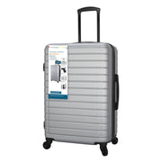 Protege PG54100147016SS Vacationer 24-Inch Expandable Hardside Luggage, Silver, 360-Degree Spinner Wheels