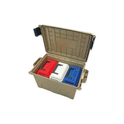MTM Ammo Storage Case, 4 Can Patriot Combo, Durable High-Strength Polypropylene, Water-Resistant