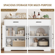 Hiphuta Farmhouse Sideboard Storage Cabinet, 47