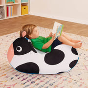 Battat BT1862 Cozy Cruisers Cow Foam White Ride-On Toy with Washable Cover