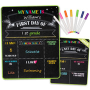 DOLLAR BOSS First and Last Day Chalkboard Signs, 14